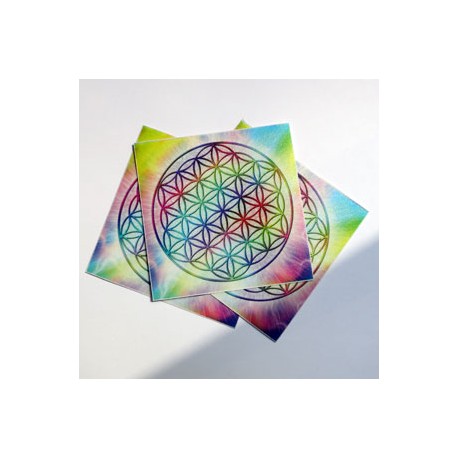 Flor de la Vida - Calcomanía con onda de forma y de color