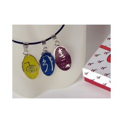 Juego de 3 dijes Reiki - Plata sencillo